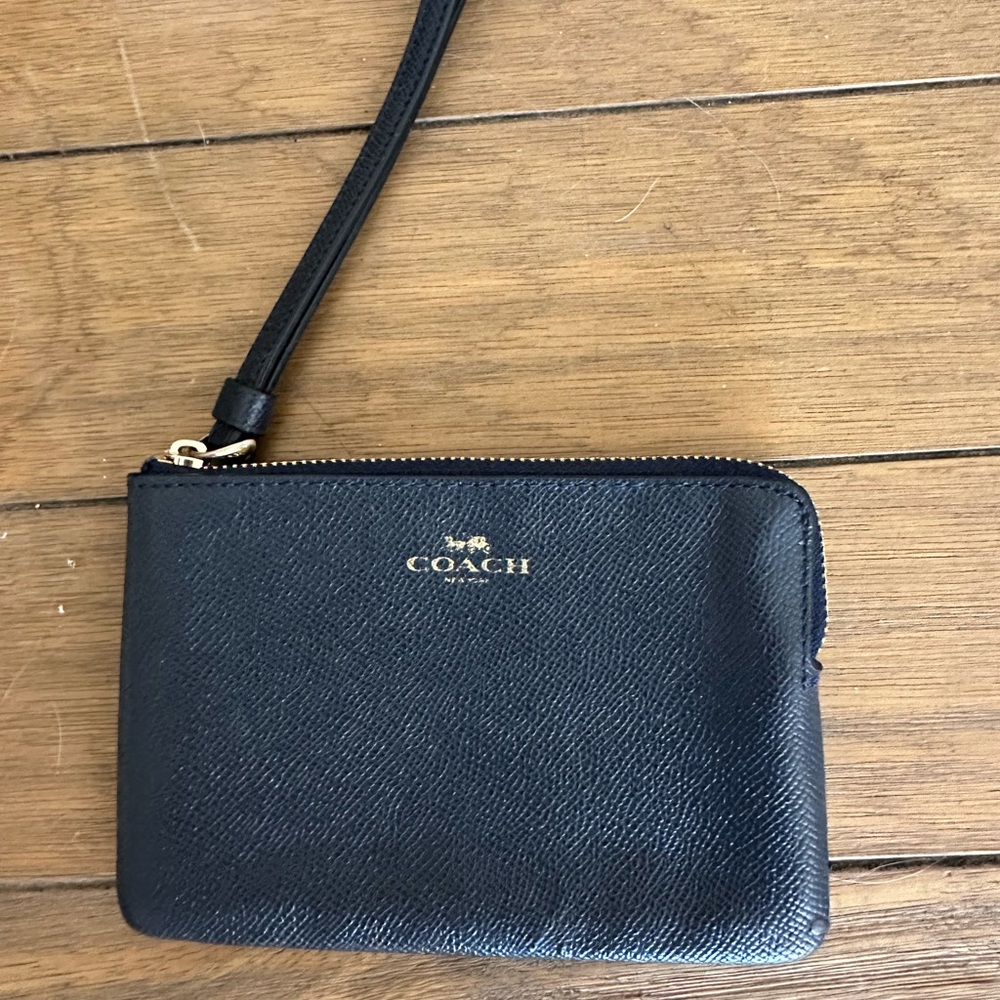 Coach Navy Blue Wristlet